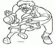 Coloriage pinocchio danse avec geppetto dessin