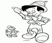 Coloriage geppetto menuisier italien fabrique pinocchio dessin