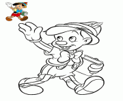 Coloriage Geppetto fabrique Pinocchio dans son atelier dessin