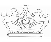 Coloriage couronne princesse etoiles dessin