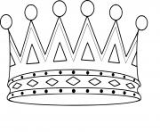 Coloriage couronne simple facile dessin