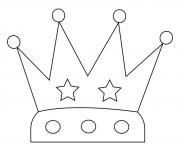 Coloriage couronne de reine des neiges dessin