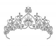 Coloriage couronne princesse etoiles dessin