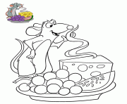Coloriage remy prepare un repas chaleureux ratatouille dessin