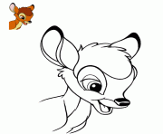 bambi le jeune faon dessin à colorier
