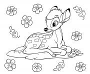 Coloriage bambi disney film 1942 dessin