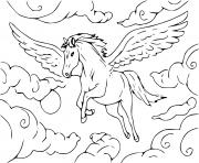 cheval volant licorne dessin à colorier