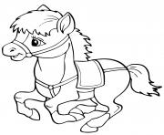cheval facile maternelle dessin à colorier