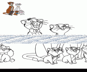 Coloriage chat trompettiste Scat Cat dessin