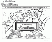 Coloriage chat guitariste Hit Cat Aristochats dessin