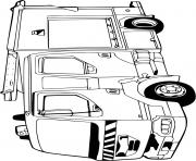 Coloriage camion de pompier Dodge dessin