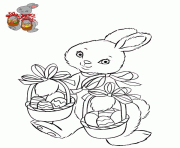 Coloriage lapin oeuf de paques maternelle dessin