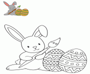 Coloriage lapin facile pour la maternelle dessin