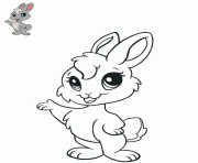 Coloriage lapin facile pour la maternelle dessin