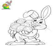Coloriage lapin volaille dessin
