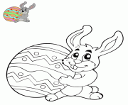 oeuf et bugs bunny paques dessin à colorier