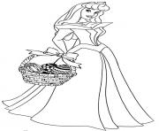 cendrillon princesse oeufs paques disney dessin à colorier