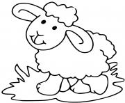 Coloriage mouton dans la nature maternelle dessin