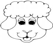 tete de mouton dessin à colorier