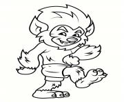loup garou poilu dessin anime dessin à colorier
