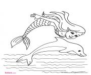 Coloriage saut d un dauphin dessin