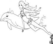 dauphin barbie princesse dessin à colorier