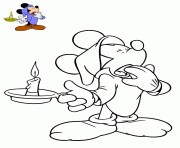 Coloriage Mickey fait des gateaux dessin