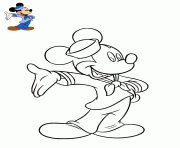 Coloriage mickey mouse joue au baseball dessin