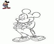 Coloriage Mickey dans son salon dessin
