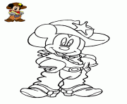 Coloriage Mickey les bras ouverts dessin