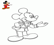 Coloriage mickey veut dormir il tient une chandelle dessin