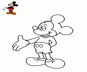 Coloriage Mickey joue de la guitare dessin