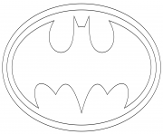 logo batman dessin à colorier
