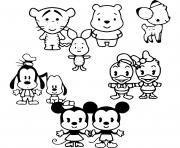 Disney Cartoon personnages dessin à colorier