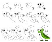 Coloriage dessin facile un escargot snail animal dessin