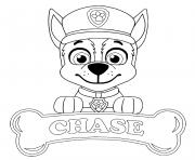Chase Chien Paw Patrol Aime Les Bateaux De Police dessin à colorier