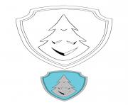 Everest Tag Badge Paw Patrol dessin à colorier
