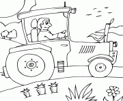 Coloriage tracteur 86 dessin