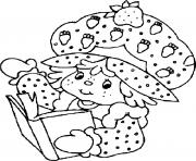 Coloriage Charlotte aux fraises ramasse des coquillages dessin