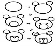 Coloriage un ours dessin facile a realiser dessin