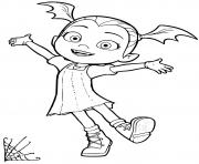 la vampire fille vamapirina est heureuse dessin à colorier