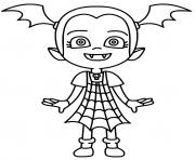 Coloriage vampirina fait du ballet dessin