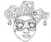 Coloriage masques de carnaval amusants dessin