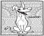 Coloriage roi lion simba mandala disney dessin