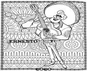 Coloriage hector fond mandala disney coco dessin