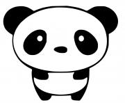 Coloriage panda de profil dessin
