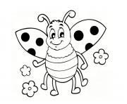 jolie insecte coccinelle maternelle facile dessin à colorier