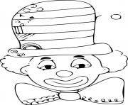 clown avec son grand chapeau dessin à colorier