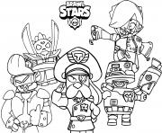 brawl stars force starr nouveau brawler et nouveaux skins dessin à colorier