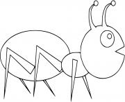 fourmi facile maternelle dessin à colorier